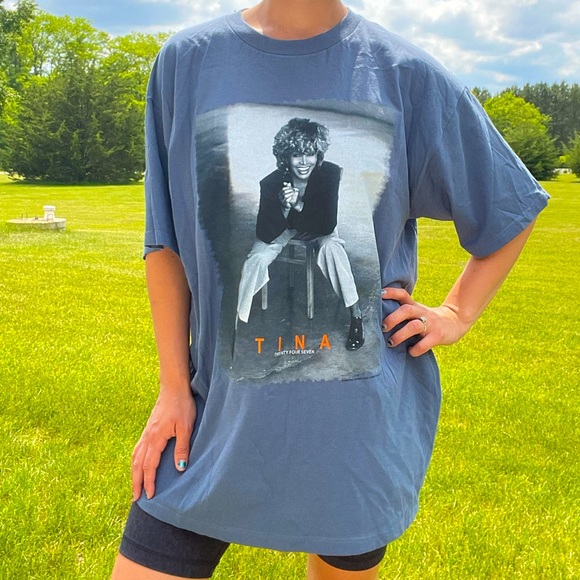 Tops - Vintage 2000 Tina Turner Twenty Four Seven Concert Tour T-Shirt Size XL